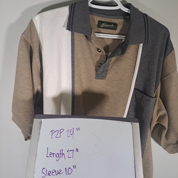 Vintage 90s/Y2K Penmans Beige Stripes Polo Shirt Size XL - Picture 7 of 7